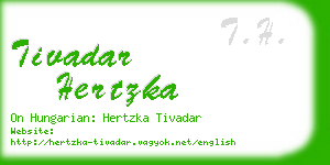 tivadar hertzka business card